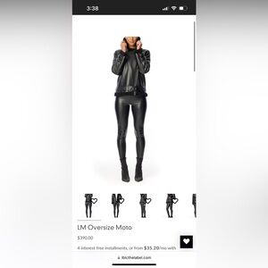 LBLC the Label black Moto jacket.